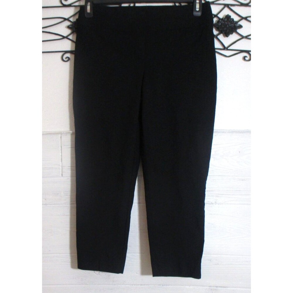 Apt. 9 Pull On Capri Pants Women's Size 10 Black Tapered Leg